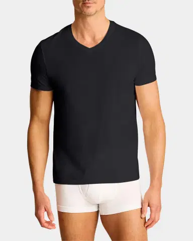 Commando Men's Premier Stretch-Cotton V-Neck Undershirt | Thumbnail 3
