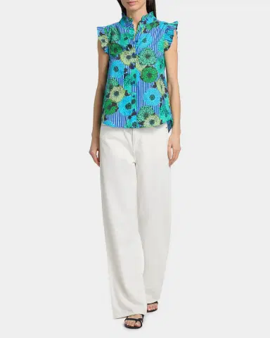 Ro's Garden Frida Floral Cotton Poplin Shirt | Thumbnail 2 Ro's Garden Frida Floral Cotton Poplin Shirt | Thumbnail 2