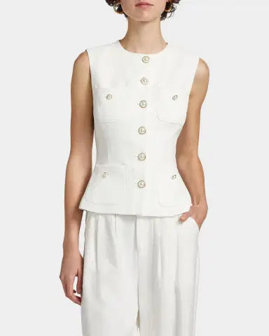 Generation Love Susanna Stretch Crepe Vest | Thumbnail 4 Generation Love Susanna Stretch Crepe Vest | Thumbnail 4