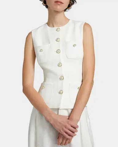 Generation Love Susanna Stretch Crepe Vest | Thumbnail 5 Generation Love Susanna Stretch Crepe Vest | Thumbnail 5