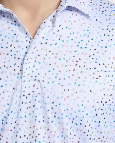 Robert Graham Men 's Baybridge Dot-Print Polo Shirt | Thumbnail 7