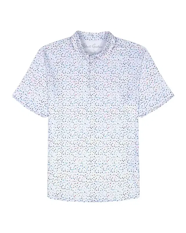 Robert Graham Men 's Baybridge Dot-Print Polo Shirt