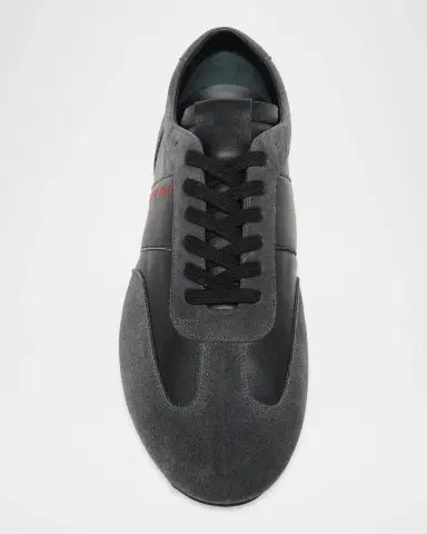 Marni Men's Logo Leather Low-Top Sneakers | Thumbnail 4 Marni Men's Logo Leather Low-Top Sneakers | Thumbnail 4