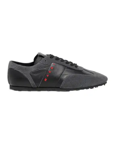 Marni Men's Logo Leather Low-Top Sneakers | Thumbnail 1 Marni Men's Logo Leather Low-Top Sneakers | Thumbnail 1