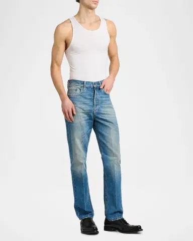 Versace Jeans Couture Straight-Leg Stone-Washed Jeans | Thumbnail 2