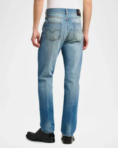 Versace Jeans Couture Straight-Leg Stone-Washed Jeans | Thumbnail 3
