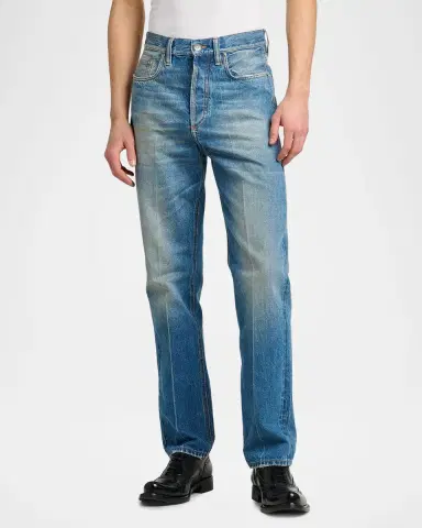 Versace Jeans Couture Straight-Leg Stone-Washed Jeans | Thumbnail 6