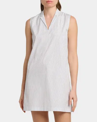 Jil Sander Pinstriped Cotton Poplin Minidress | Thumbnail 4 Jil Sander Pinstriped Cotton Poplin Minidress | Thumbnail 4
