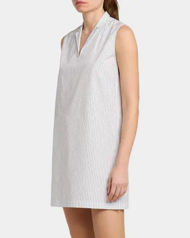 Jil Sander Pinstriped Cotton Poplin Minidress | Thumbnail 6 Jil Sander Pinstriped Cotton Poplin Minidress | Thumbnail 6