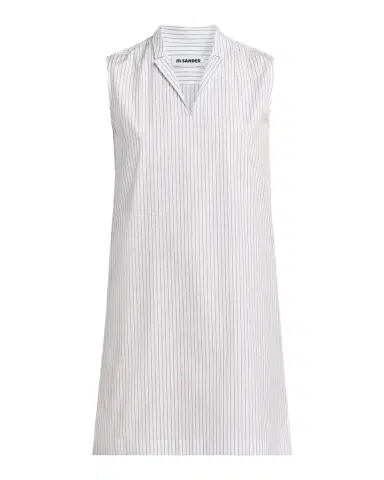 Jil Sander Pinstriped Cotton Poplin Minidress | Thumbnail 1 Jil Sander Pinstriped Cotton Poplin Minidress | Thumbnail 1