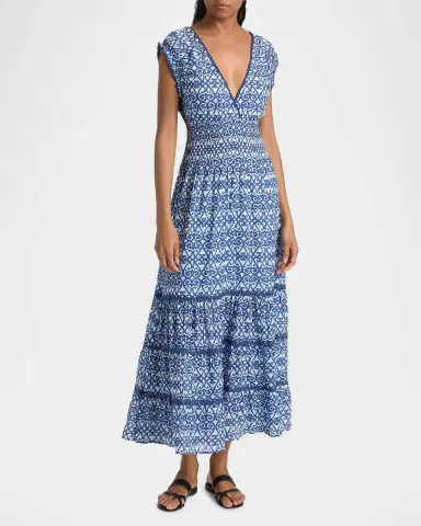 Ro's Garden Hilda Printed Cotton Midi Dress | Thumbnail 4 Ro's Garden Hilda Printed Cotton Midi Dress | Thumbnail 4