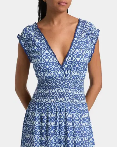 Ro's Garden Hilda Printed Cotton Midi Dress | Thumbnail 5 Ro's Garden Hilda Printed Cotton Midi Dress | Thumbnail 5