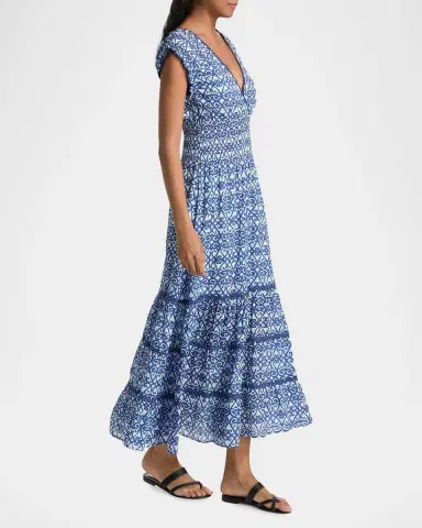 Ro's Garden Hilda Printed Cotton Midi Dress | Thumbnail 7 Ro's Garden Hilda Printed Cotton Midi Dress | Thumbnail 7