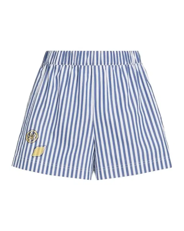 Fallon Striped Cotton Shorts