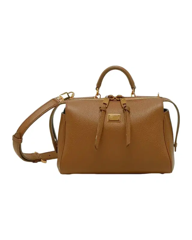 Dolce & Gabbana Vittoria Leather Top Handle Bag