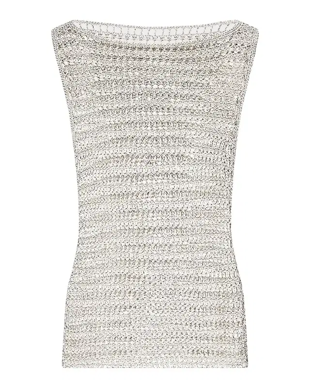 TWP Cleo Metallic Crochet Tank
