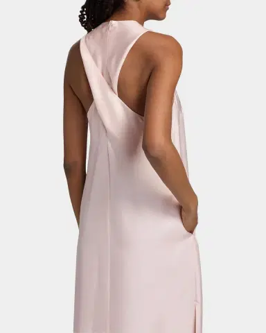 Loulou de Saison Paloma Twist Back Silk Midi-Slipdress | Thumbnail 5