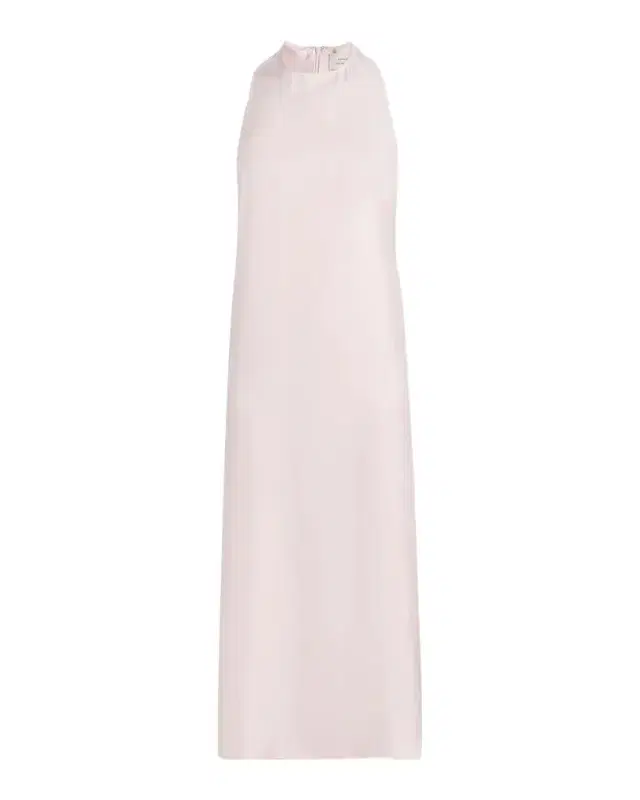 Loulou de Saison Paloma Twist Back Silk Midi-Slipdress