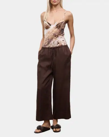 Staud Mateo Linen Crop Pants | Thumbnail 2