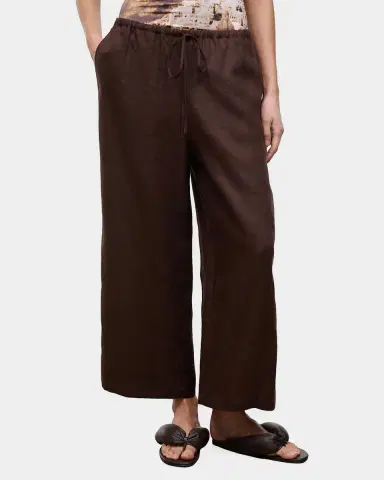 Staud Mateo Linen Crop Pants | Thumbnail 4