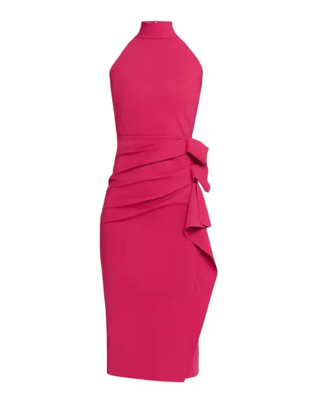 Chiara Boni La Petite Robe Halter Ruffle Midi Dress