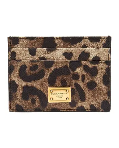 Dolce & Gabbana Logo Leopard-Print Leather Card Case | Thumbnail 1 Dolce & Gabbana Logo Leopard-Print Leather Card Case | Thumbnail 1