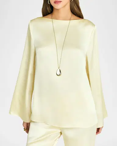 SEROYA Blaine Satin Blouse | Thumbnail 4 SEROYA Blaine Satin Blouse | Thumbnail 4