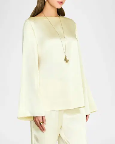 SEROYA Blaine Satin Blouse | Thumbnail 6 SEROYA Blaine Satin Blouse | Thumbnail 6