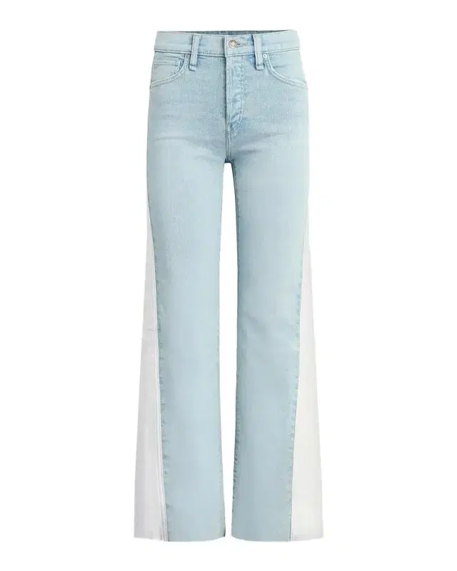 Hudson Rosie Spliced Wide-Leg Ankle Jeans