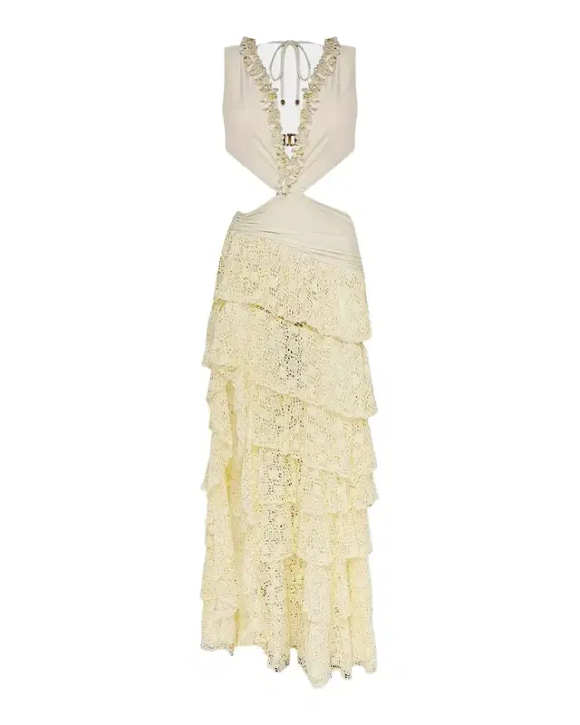 PatBO Martina Ruffled Maxi Dress