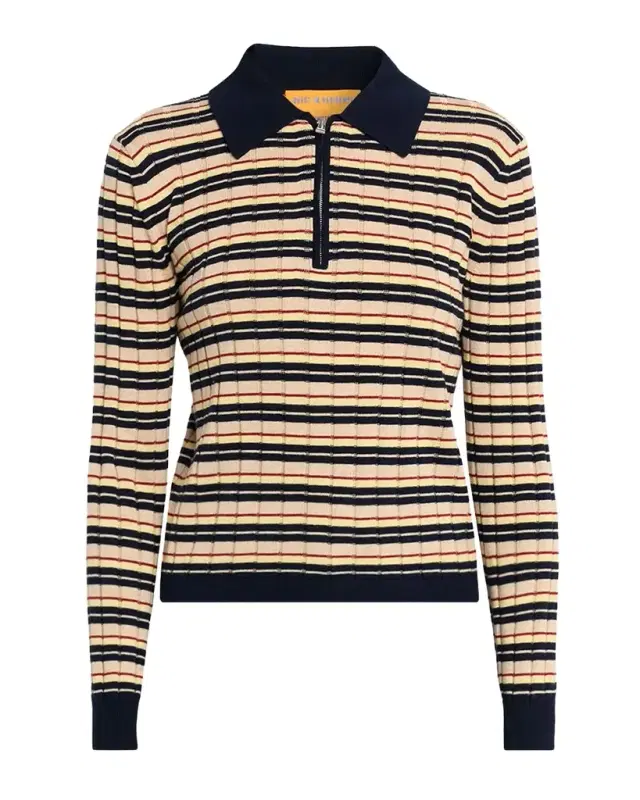 Guest in Residence Striped Track Polo