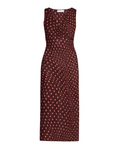 Stella McCartney Polka Dot Mesh V-Neck Midi Dress | Thumbnail 1 Stella McCartney Polka Dot Mesh V-Neck Midi Dress | Thumbnail 1