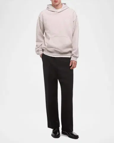 Helmut Lang Men's Stamp Cotton Hoodie | Thumbnail 2