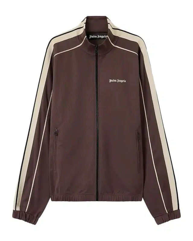 Palm Angels Men 's Logo Striped Zip-Front Jacket