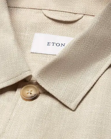 Eton Men's Herringbone Linen-Blend Shirt Jacket | Thumbnail 3 Eton Men's Herringbone Linen-Blend Shirt Jacket | Thumbnail 3