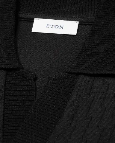 Eton Men's Jacquard Cotton Polo Shirt | Thumbnail 3 Eton Men's Jacquard Cotton Polo Shirt | Thumbnail 3