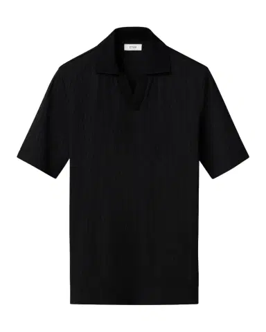 Eton Men's Jacquard Cotton Polo Shirt | Thumbnail 1 Eton Men's Jacquard Cotton Polo Shirt | Thumbnail 1