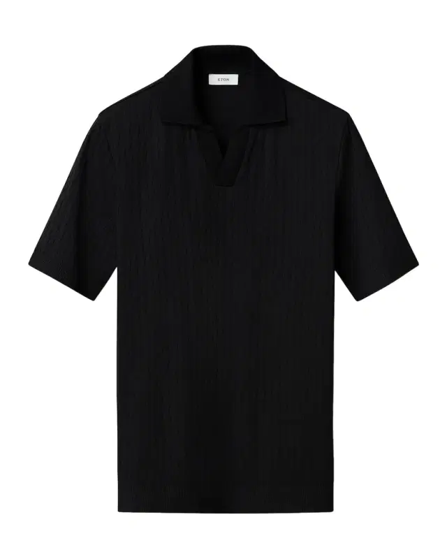 Eton Men 's Jacquard Cotton Polo Shirt
