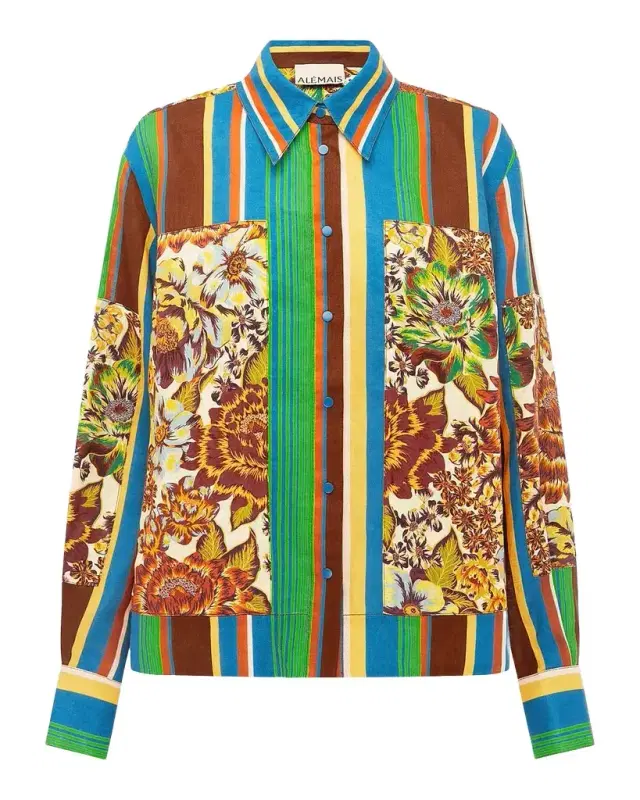 ALÉMAIS Charlie Linen Printed Shirt