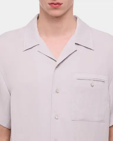 Helmut Lang Men's Relaxed-Fit Camp Collar Shirt | Thumbnail 5 Helmut Lang Men's Relaxed-Fit Camp Collar Shirt | Thumbnail 5