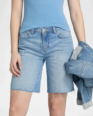 L'Agence River Denim Bermuda Shorts | Thumbnail 4 L'Agence River Denim Bermuda Shorts | Thumbnail 4