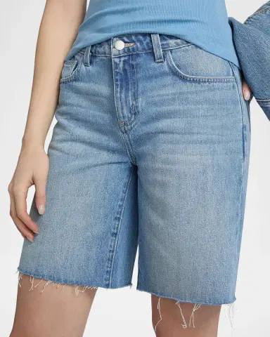L'Agence River Denim Bermuda Shorts | Thumbnail 5 L'Agence River Denim Bermuda Shorts | Thumbnail 5