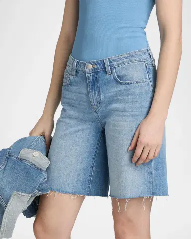 L'Agence River Denim Bermuda Shorts | Thumbnail 7 L'Agence River Denim Bermuda Shorts | Thumbnail 7