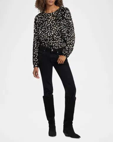 Isabel Marant Firma Floral Silk-Blend Blouse | Thumbnail 2