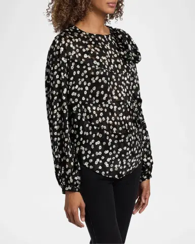 Isabel Marant Firma Floral Silk-Blend Blouse | Thumbnail 7