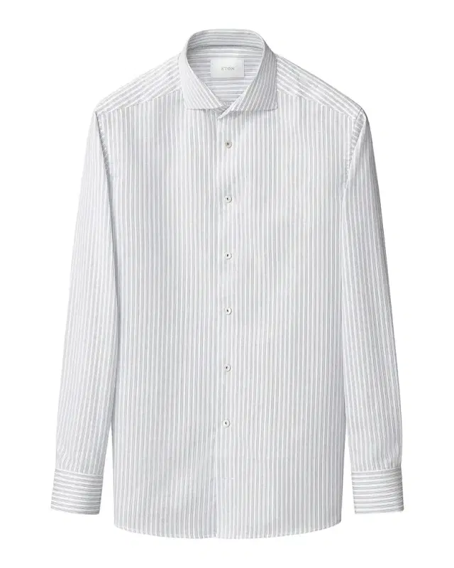 Eton Men 's Contemporary-Fit Stripe Cotton-Linen Shirt
