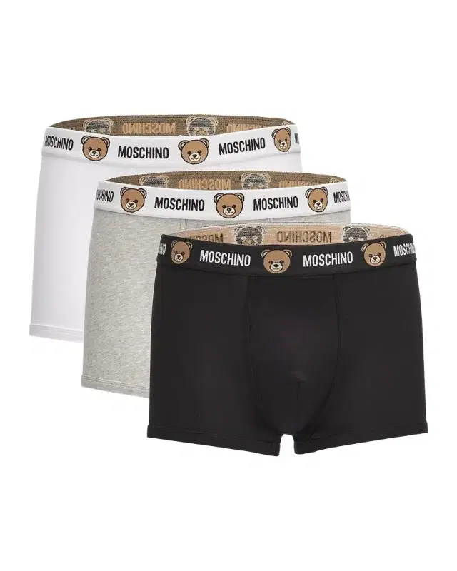 MOSCHINO Men's 3-Pack New Bear Stretch Jersey Briefs