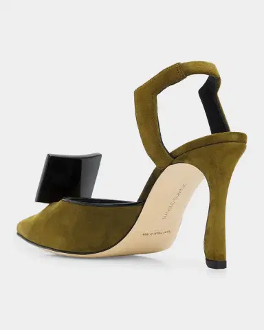Manolo Blahnik Domitila Suede Stiletto Pumps | Thumbnail 4 Manolo Blahnik Domitila Suede Stiletto Pumps | Thumbnail 4