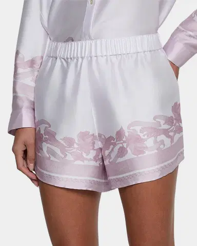L'Agence Maela Printed Satin Shorts | Thumbnail 4 L'Agence Maela Printed Satin Shorts | Thumbnail 4