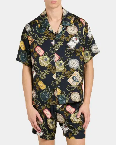 Rhude Men's Vin Bandana-Print Camp Shirt | Thumbnail 4 Rhude Men's Vin Bandana-Print Camp Shirt | Thumbnail 4